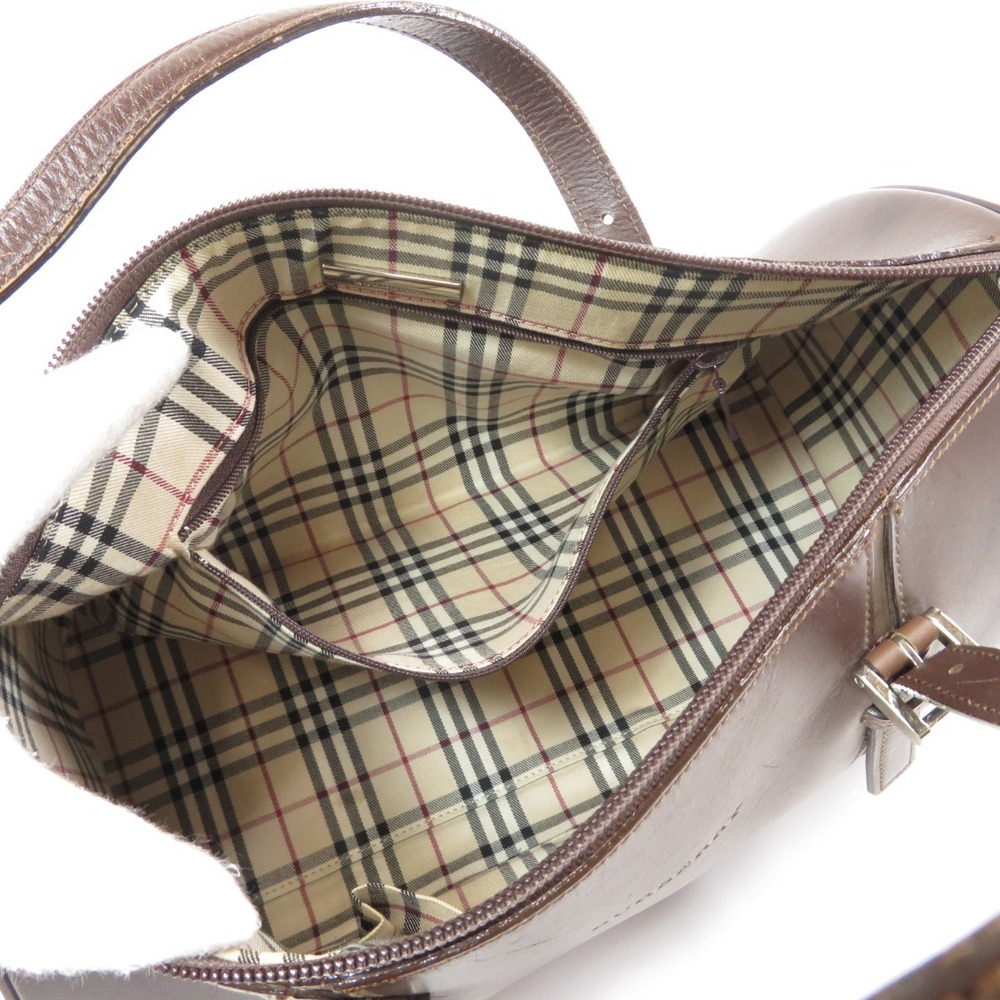 Burberry logo embossed Boston bag leather - Picture 5 of 11